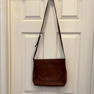 Brown Leather Men's Shoulder Bag